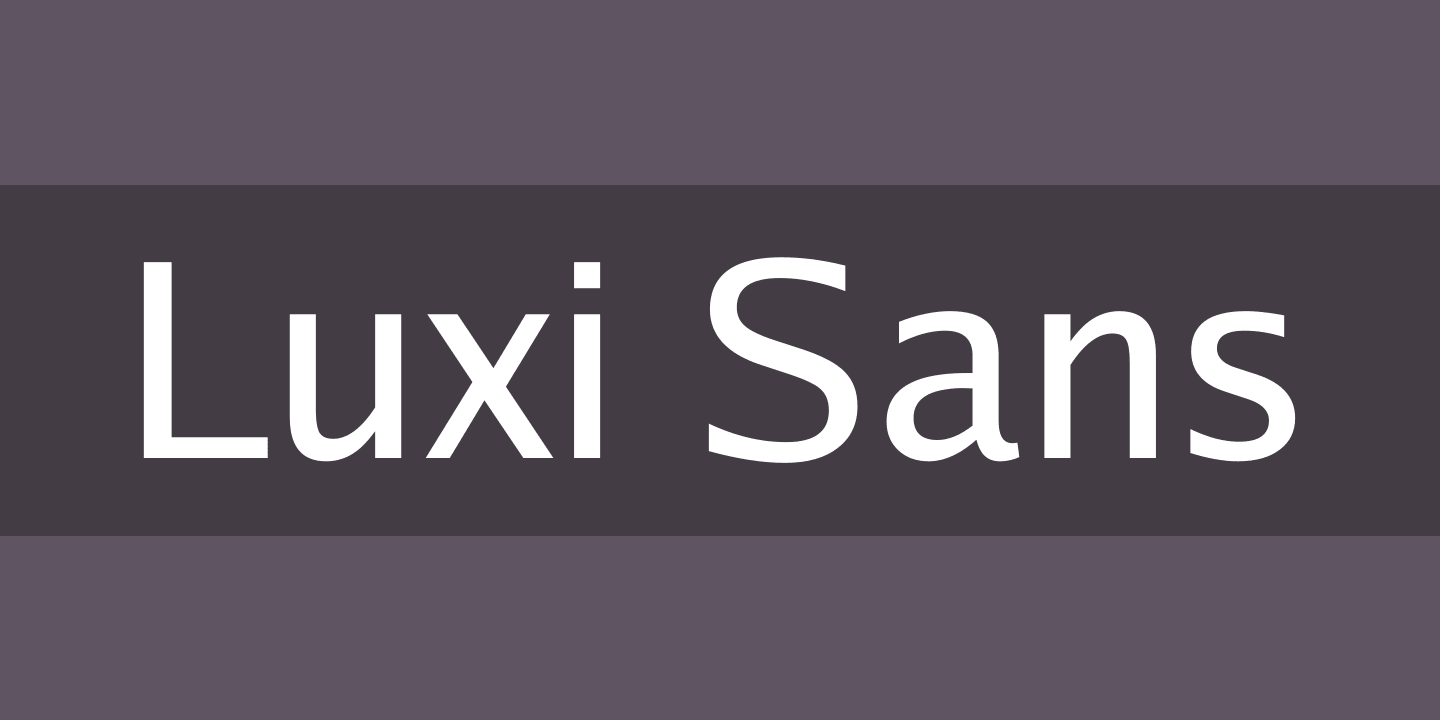 Шрифт Luxi Sans